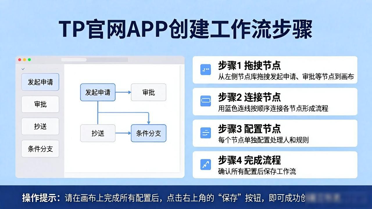 TP官网下载APP后如何创建工作流？详细步骤