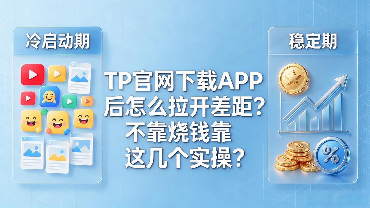 TP官网下载APP后怎么拉开差距？不靠烧钱靠这几个实操