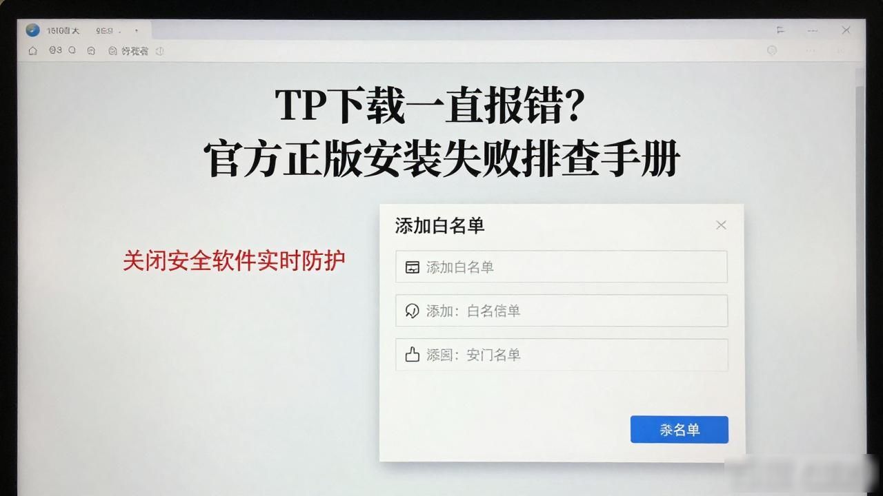 网络连接不稳定导致下载失败_TP正版软件下载报错_TP官方正版下载错误排查全攻略