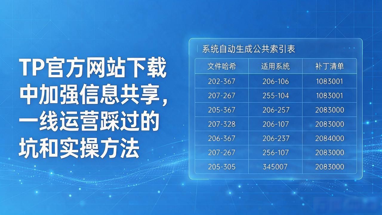 TP官方网站下载中加强信息共享，一线运营踩过的坑和实操方法