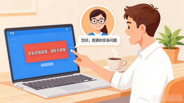 下载tp正版软件时，怎么找人工客服帮忙