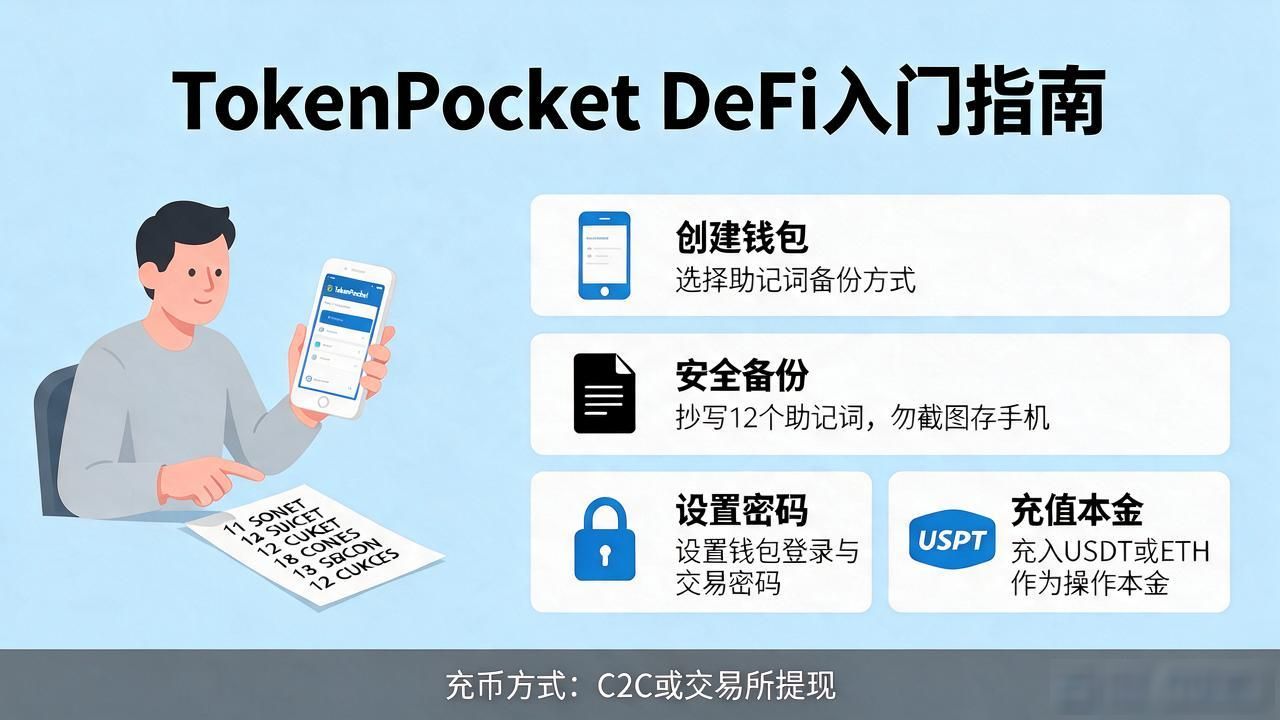 TokenPocket官方下载安装步骤_TokenPocket手机DeFi操作教程_如何通过tokenpocket下载参与去中心化金融（DeFi）项目？