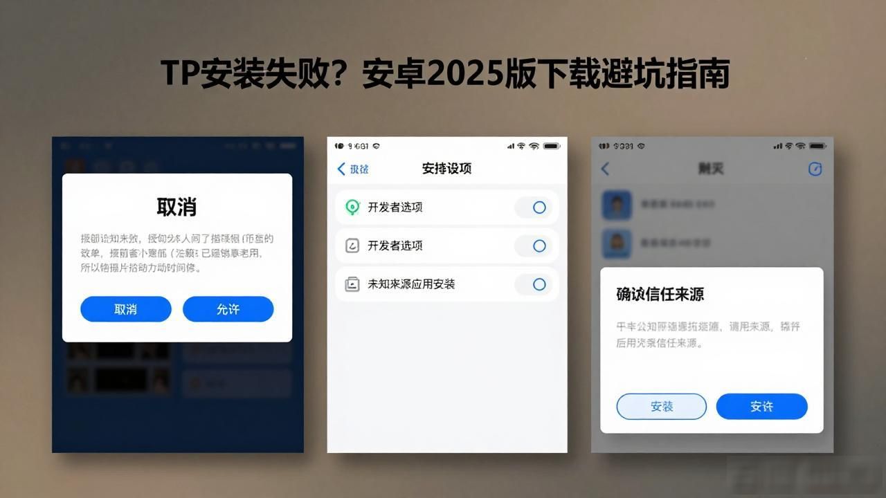 TP安装失败？安卓2025版下载避坑指南