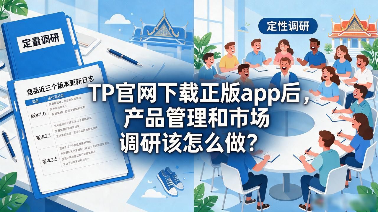 TP官网下载正版app后，产品管理和市场调研该怎么做