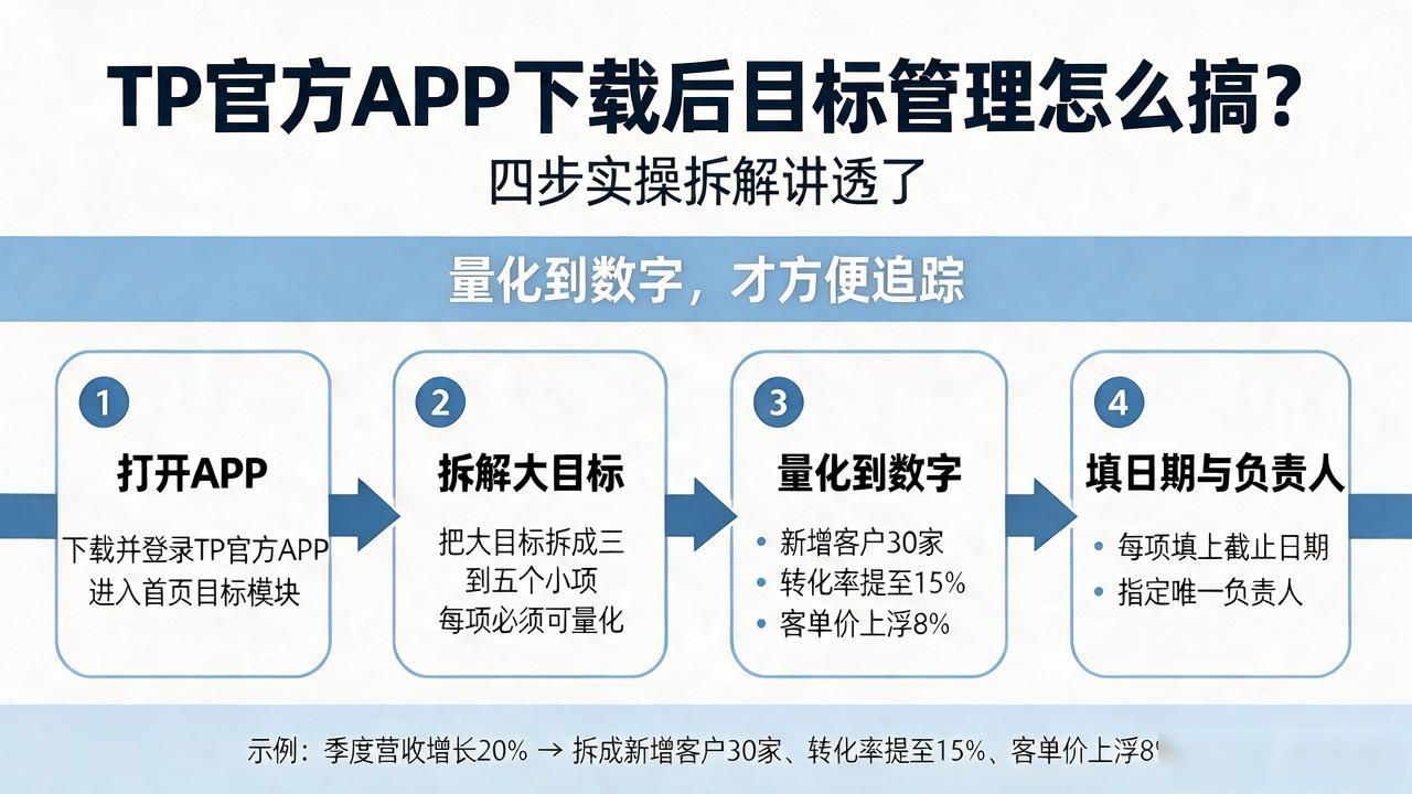 TP官方APP下载后目标管理怎么搞？四步实操拆解讲透了